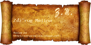 Zárug Melina névjegykártya